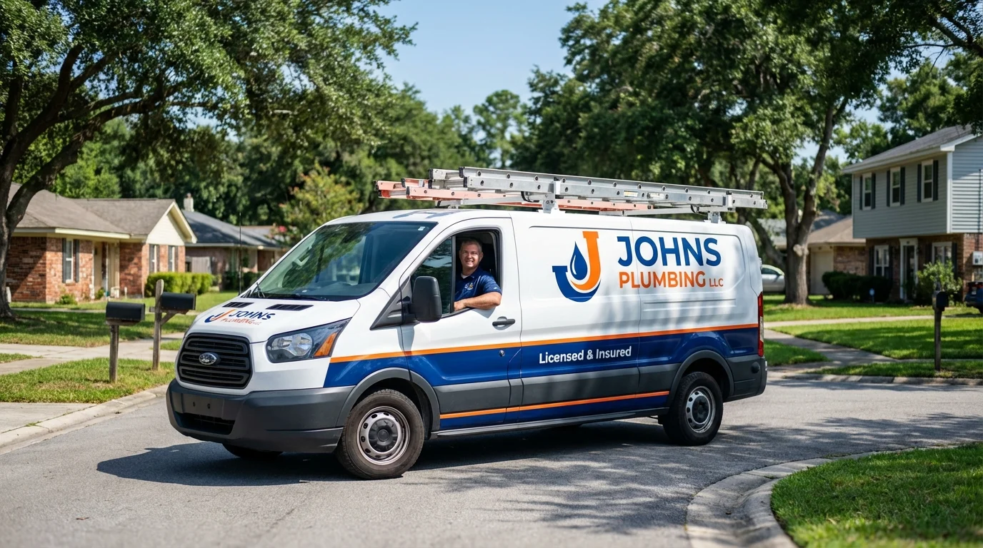 Johns Plumbing LLC service van in Westlake Village, CA