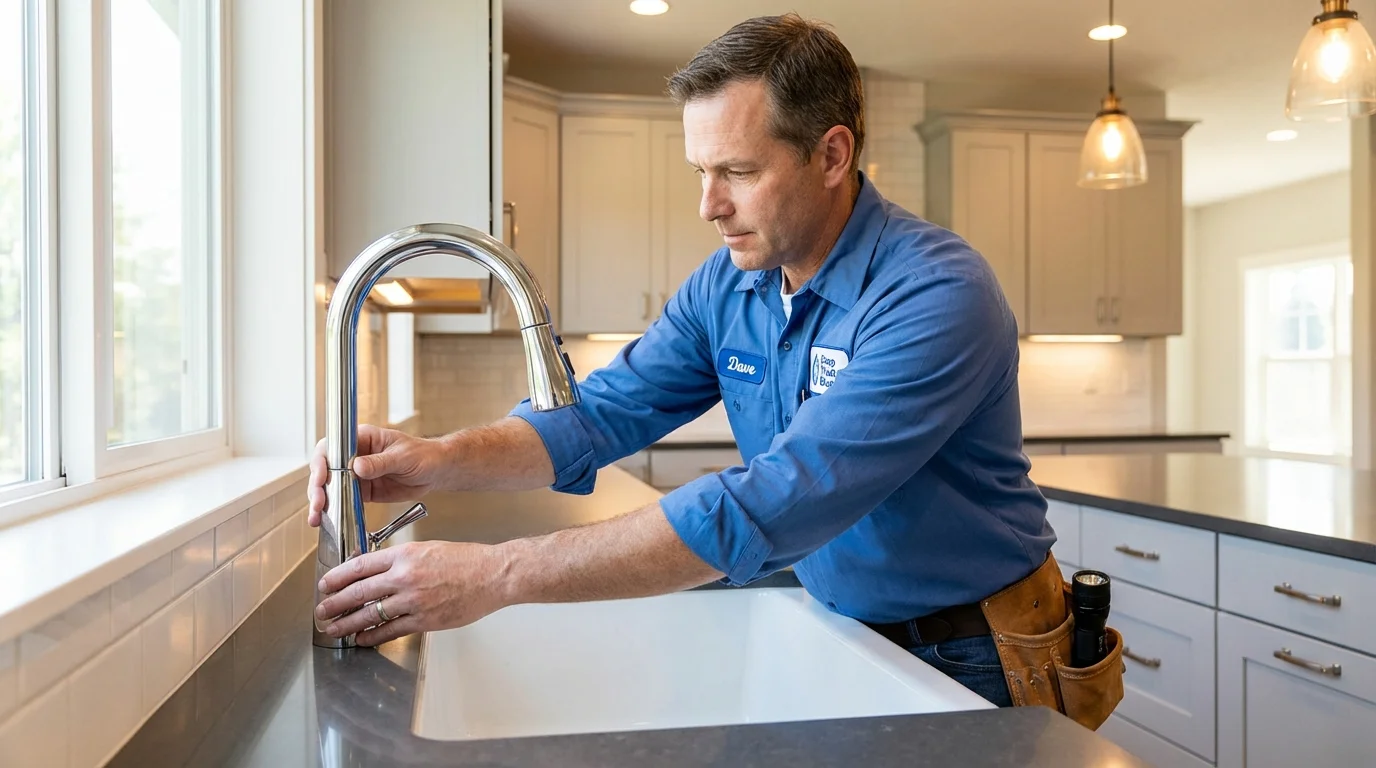Kitchen faucet installation by Johns Plumbing LLC in Westlake Village